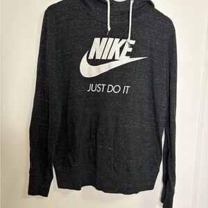 Nike Black Crew Neck Sweater with Iconic Swoosh